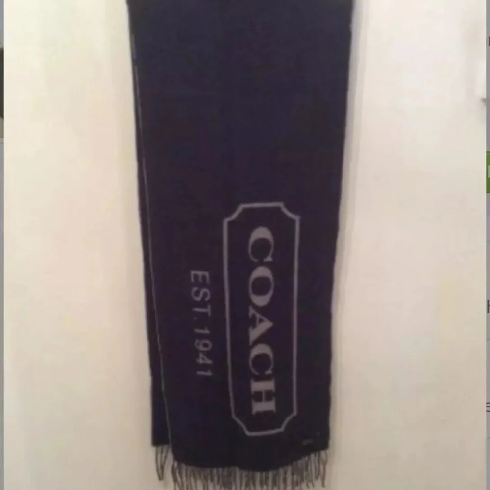 COACH REVERSIBLE CASHMERE UNISEX SCARF - Picture 2 of 6